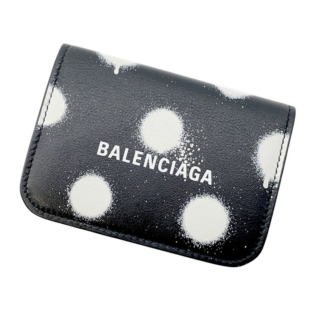 Balenciaga Dot fold Tri Cash Wallet Black - Picture 2 of 9